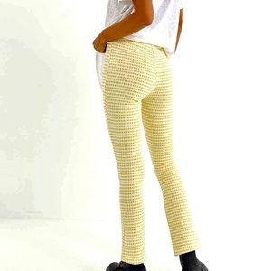 Urban Outfitters Casey Kick Flare Pants Yellow
